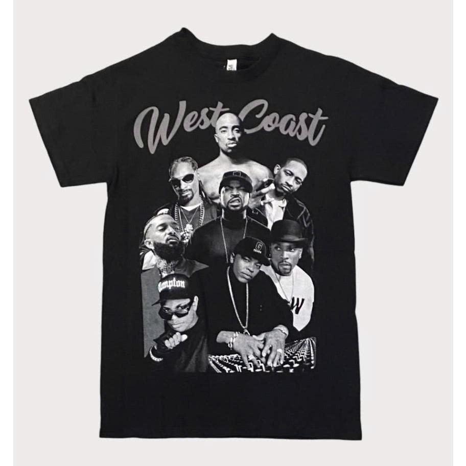 Youth + Adult West Coast Kings Shirt, Legends Hip Hop Graphic T-Shirts, Westside Unisex T-Shirt M
