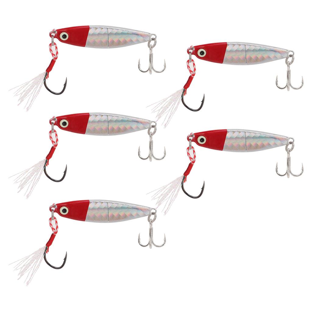 5Pcs 15g Metal Vib Hard Fishing Lures Jigging Fishing Baits Artificial Hard Lure with Sequin Laser