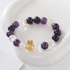 Natural Amethyst Bracelet Bangles Women Fashion Jewelry Accessories Gift