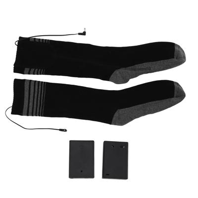 Heated Socks for Men Women Knitted Cotton Electric Thermal Socks Foot Warmer with Battery Box and