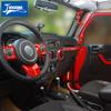 21 PCS Car Steering Wheel Air Conditioning Vent Gear Cup Holder Interior Decoration Accessories for Jeep Wrangler JK 2011-2017