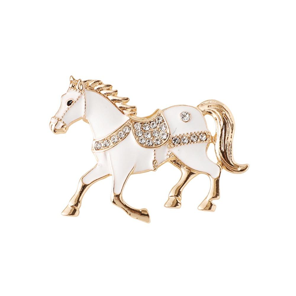 Vintage Running Horse Brooch Red/Blue/Gold/Silver Traditional Zodiac Animal Badge Tang Dynasty Enamel Animal Lapel Pin