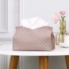 Living Room Coffee Table PU Leather Tissue Box Nordic Simple Plain Paper Tissue Boxes