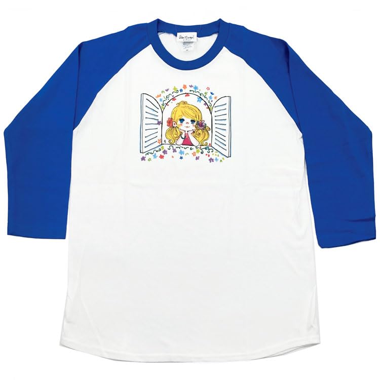 Mizumori Ado 34 Sleeve Raglan Sleeve T-Shirt Mado Blue M Size