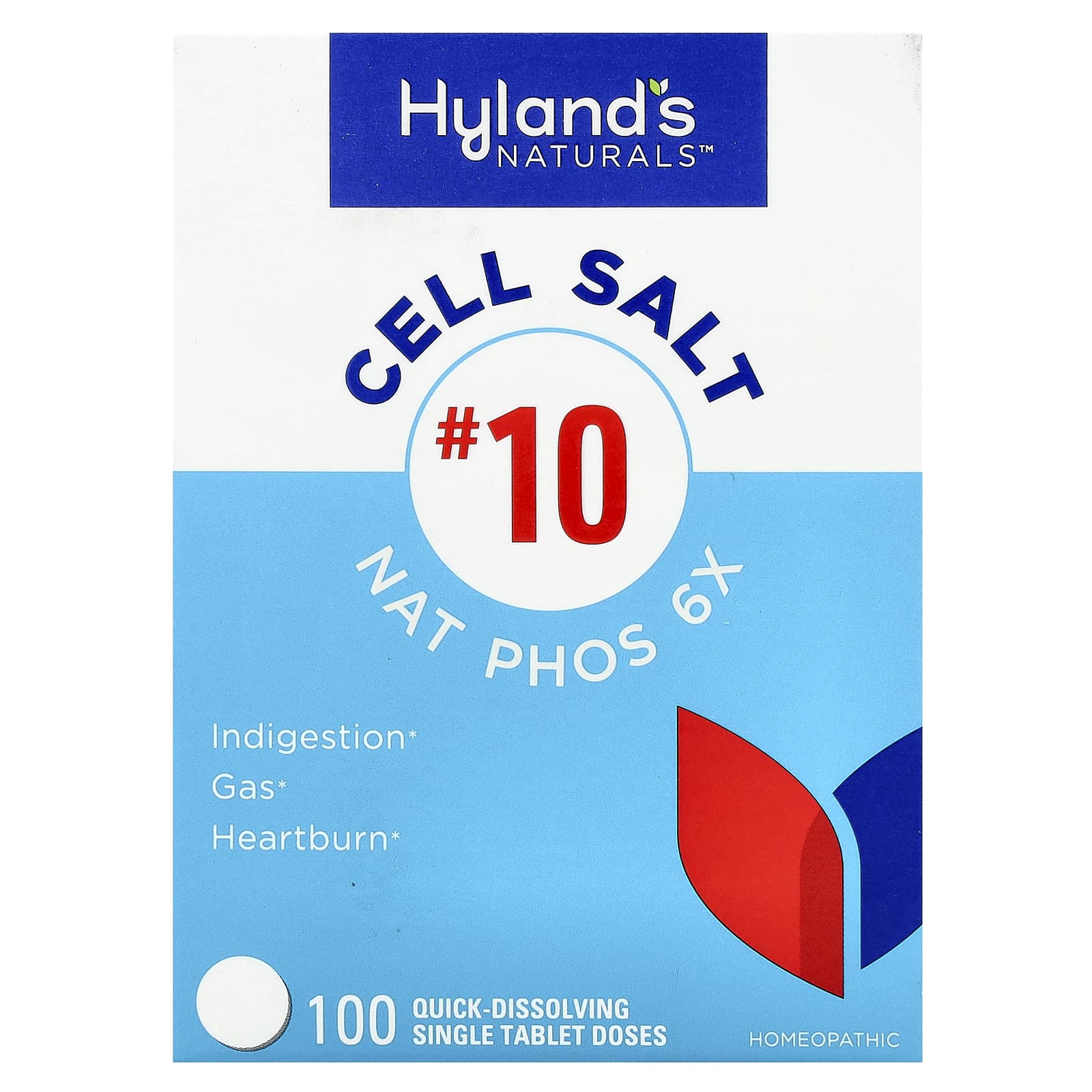 

Hyland S Naturals, Cell Salt #10, Nat Phos 6X, Fast Dissolve Single Tablets, 100 Tablets