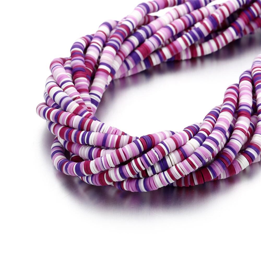 370Pcs/Lot 6mm Flat Round Polymer Clay Beads Chip Disk Loose Spacer Handmade Beads for DIY Jewelry Making Bracelet Necklace