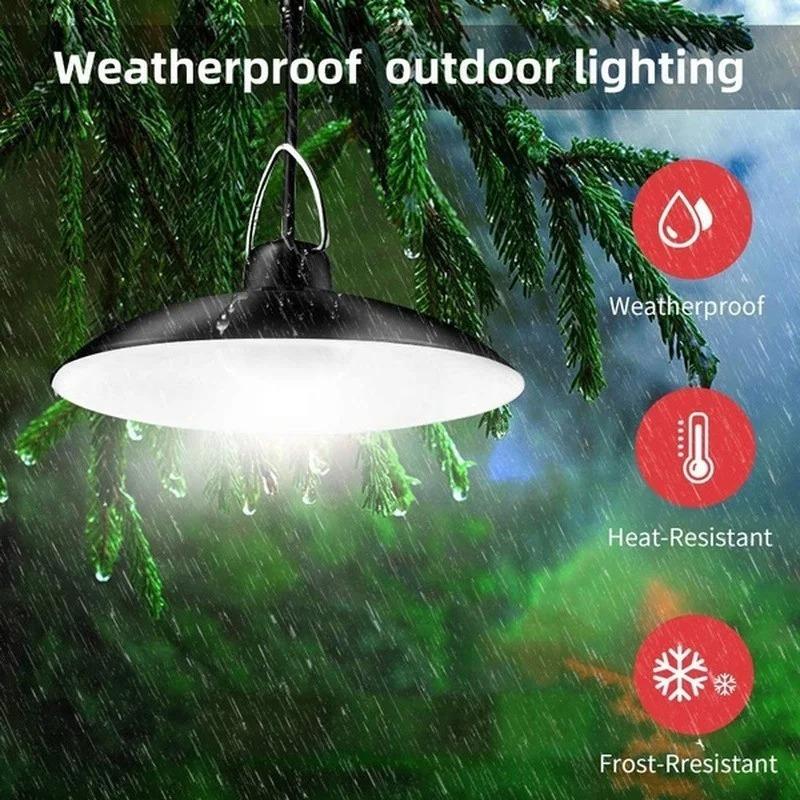 Solar Single Head Pendant Light, LED Retro Bulb Light, Outdoor One To Two Dual Head Remote Control Indoor and Outdoor Lighting Street Light