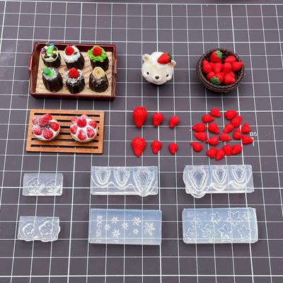 Strawberry Resin Silicone Mold 3D Epoxy Resin Mold DIY Cake Decor Candy Mould for Home Kitchen Baking DIY Handmade
