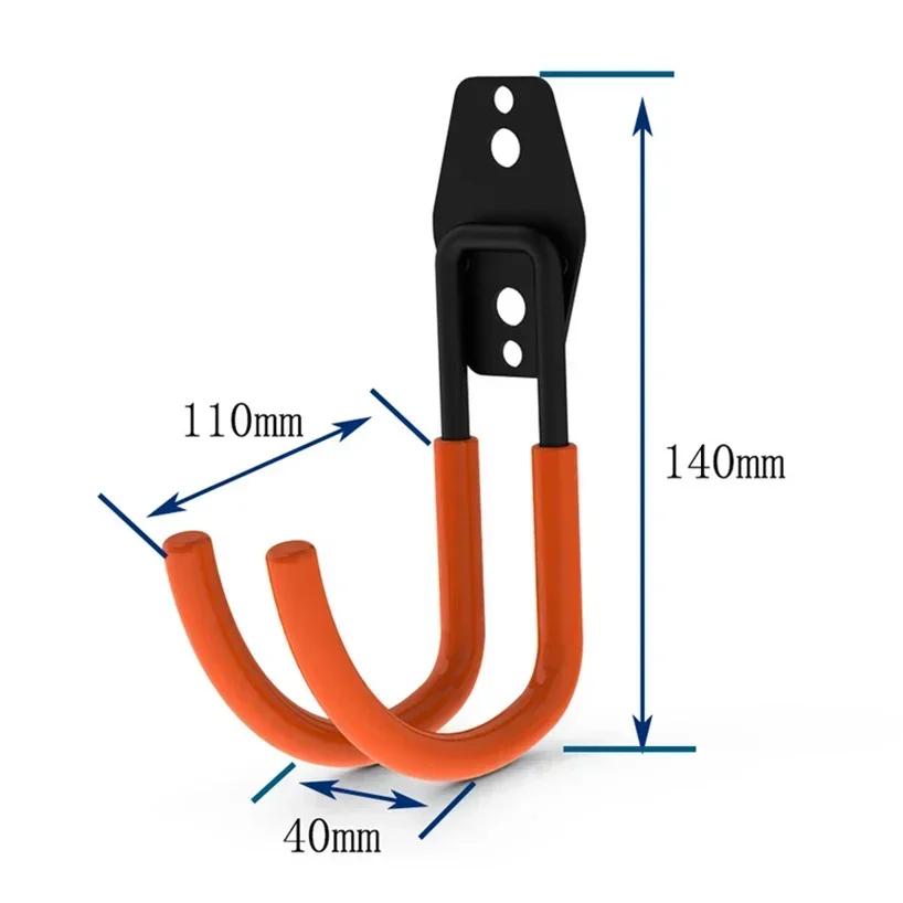 Heavy Duty Metal Hook Wall Mount Heavy Duty Garage Organizer Steel Hooks Water Pipe Bicycle Hanger Load Bearing Accessories