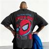 The Amazing Spider-Man Vintage Comic Book Graphic Oversized Washed T-Shirt, Marvel Superhero Streetwear Tee, Unisex Casual Top
