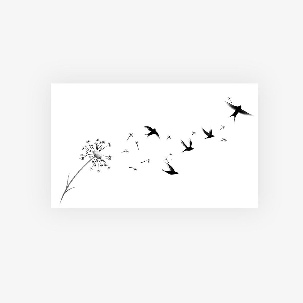 Nischen High-End Free Bird Tattoo-Aufkleber, Wasserdicht und Schweißfest, Narben an Schulter und Rücken, Temporäres Tattoo.