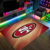 San Francisco 49ers Design Kristall Samt Teppich Gemütlich Nicht?Rutschfester Teppich mit Aufdruck für Schlafzimmer Wohnzimmer Eingang