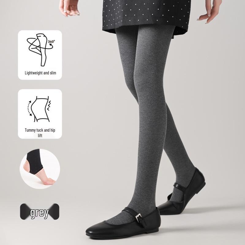 Women's 2025 Striped Leggings: Thick, Warm, Slimming One-Piece Pantyhose for Autumn/Winter.