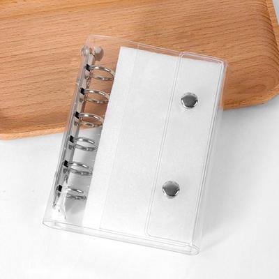 Wide A7 Loose Leaf Document Bag, Transparent PVC Pouch Insert for Binder Planner, Photocards, Document Diary Scrapbook Storage