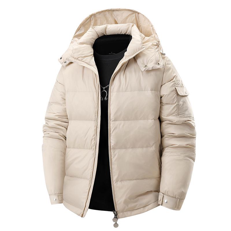 

Cross-Border Trendy Shiny Down Jackets for Men & Women - Stylish Winter Coat with 50% Down, Warm All-Match Fashion for Couples. M білий