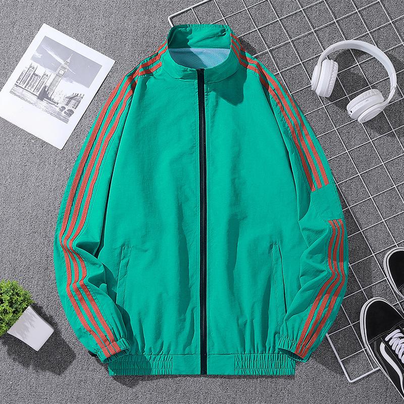 Модная куртка, куртка мужская весна и осень, персонализированная корейская версия модной красивой одежды M зелёный