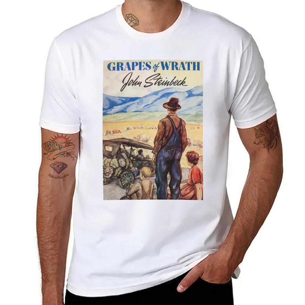 Grapes Of Wrath By Steinbeck Tshirt Running Gym Short Sleeve Sports Tee