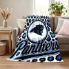 Carolina Panthers blanket Flannel Blanket Soft Cozy Plush Throw for Sofa Bed Lightweight Home Decoration