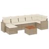 VidaXL Salon de Jardin avec Coussins 8 pcs, Canapés de Terrasse, Ensemble de Meubles de Patio, Mobilier d'Extérieur, Beige 3224231