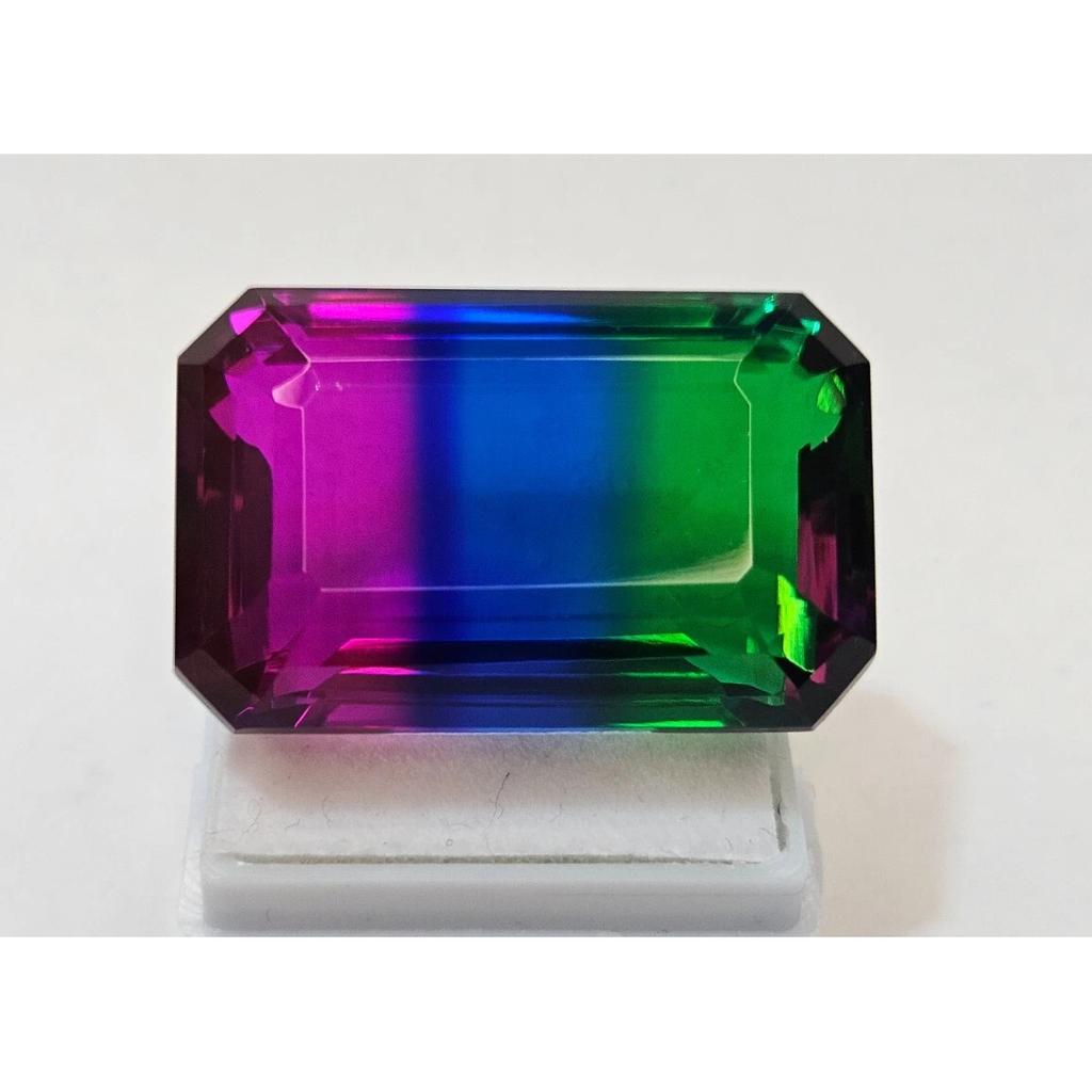 Beautiful Bi-Color Ametrine Natural Emerald Cut 80-81 Ct Certified Gemstone