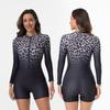 New European and American Diving Suit Long-sleeved Zipper Swimsuit Women's New Flat-angle Surf Suit Swimsuit