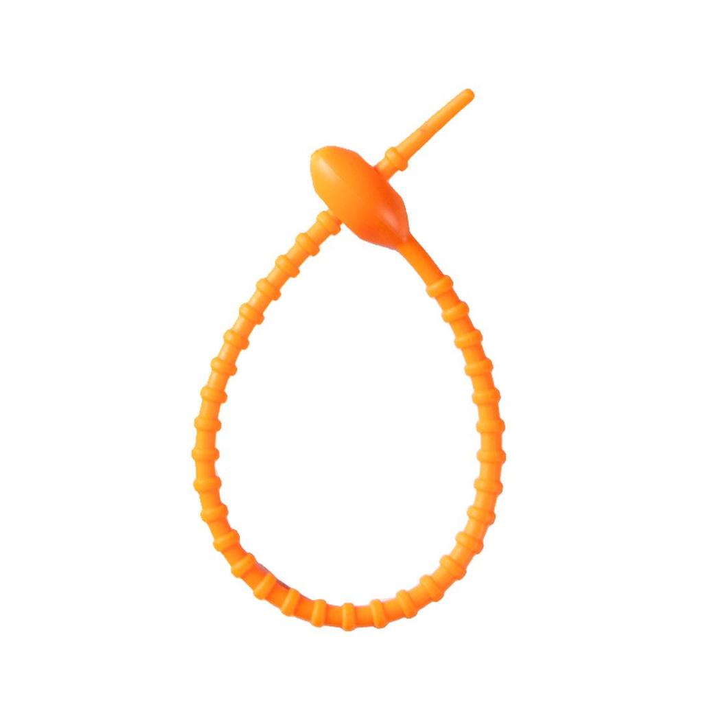 Colorful Silicone Tadpole Cable Tie: DIY Keychain, Trendy Toy, Bag Strap & Lanyard Winder