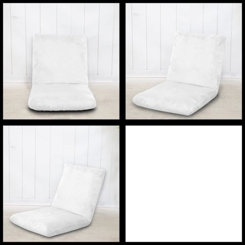 Stretch Seat Cover, Velvet, Stretch Material, Washable, Armless, Simple Solid Color, for Dining Chairs (white)