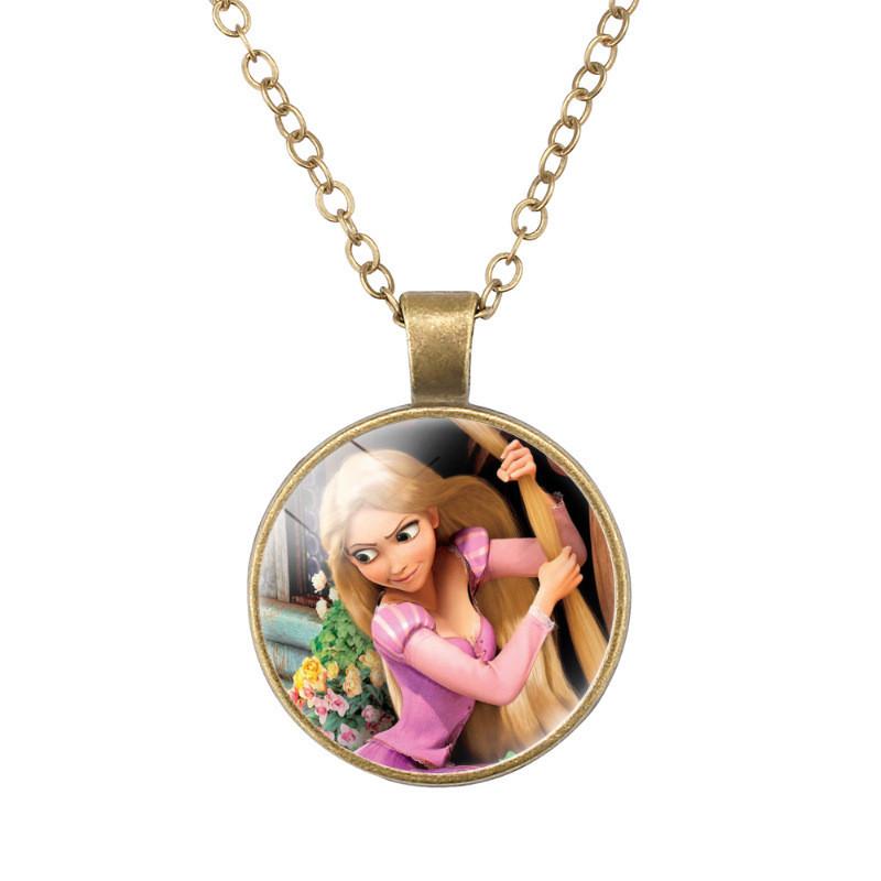 Affascinante Collana con Ciondolo Gemma del Tempo Ariel Sirenetta Gioielli Principessa Cartone Animato