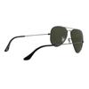 Ray-Ban Metal Round Frame Grey Aviator Sunglasses for Men