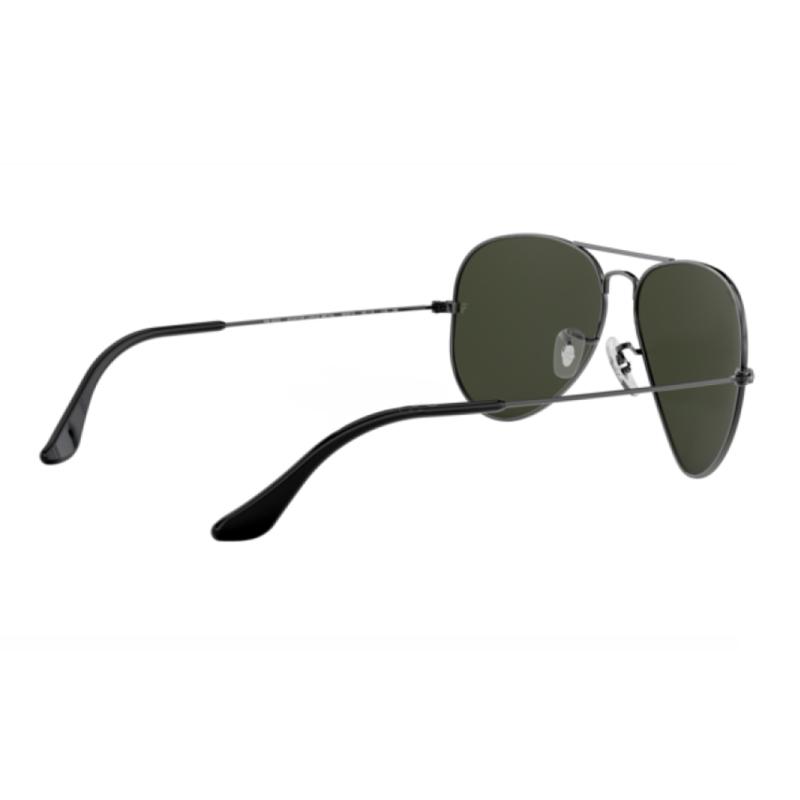 Ray-Ban Metal Round Frame Grey Aviator Sunglasses for Men