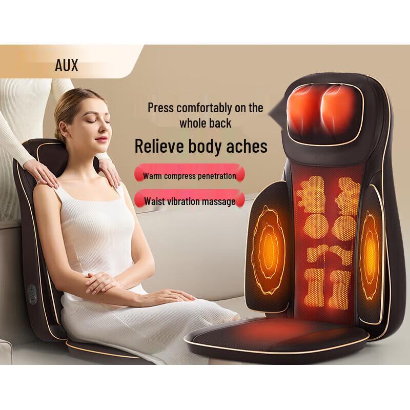 AUX Heated Back & Waist Massage Cushion