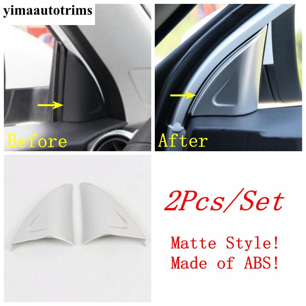 Head Lights / Window Lift Button Panel / Pillar A Speaker / Air AC Vent Cover Trim Matte Accessories For MG ZS EV 2018 -