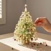 Plastic Beads for Crafts DIY Beaded Christmas Tree Kit, Handmade with LED Lights, Party Crafting Props Holiday Craft Project, Bead Kit Adults,
