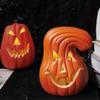 Halloween Pumpkin Lamp Spooky Light Up Pumpkin Figurine Glowing Decorative Pumpkin with LED Light for Haunted House Halloween Home Garden Decor