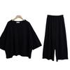 Shop   Women S looSe FiT eaSy Wear T ShirT And bAnding panTS SeT Dark Gray Bygo 