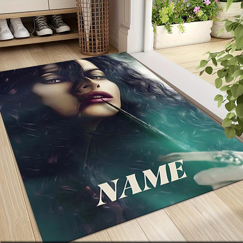 Custom Name Hairy Pawter Magic Night Carpet Rug Customizable Soft Washable Anti-Slip Home Living Room Sofa Mats Personalized Rug. 090958