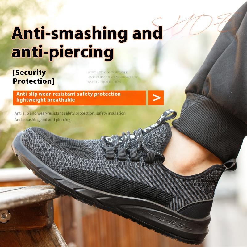 Steel Toe Cap Working Boots Safety Shoes for Man Construction&Indestructible Work Shoes Puncture-Proof Summer Work Shoes