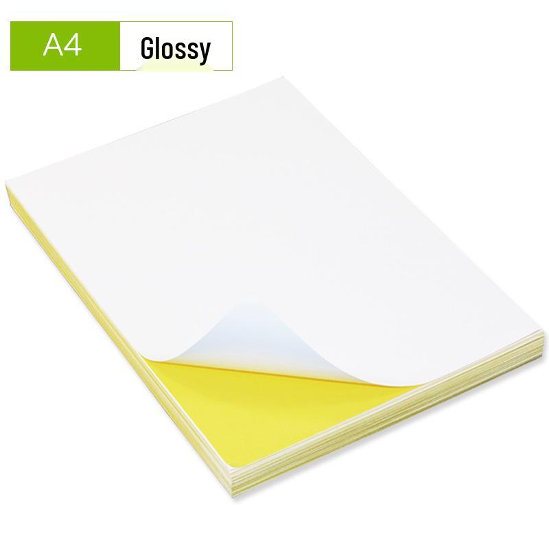 White Glossy/Matte Self-Adhesive Printing Paper Labels, A4/A3, 100 Sheets, Free Shipping