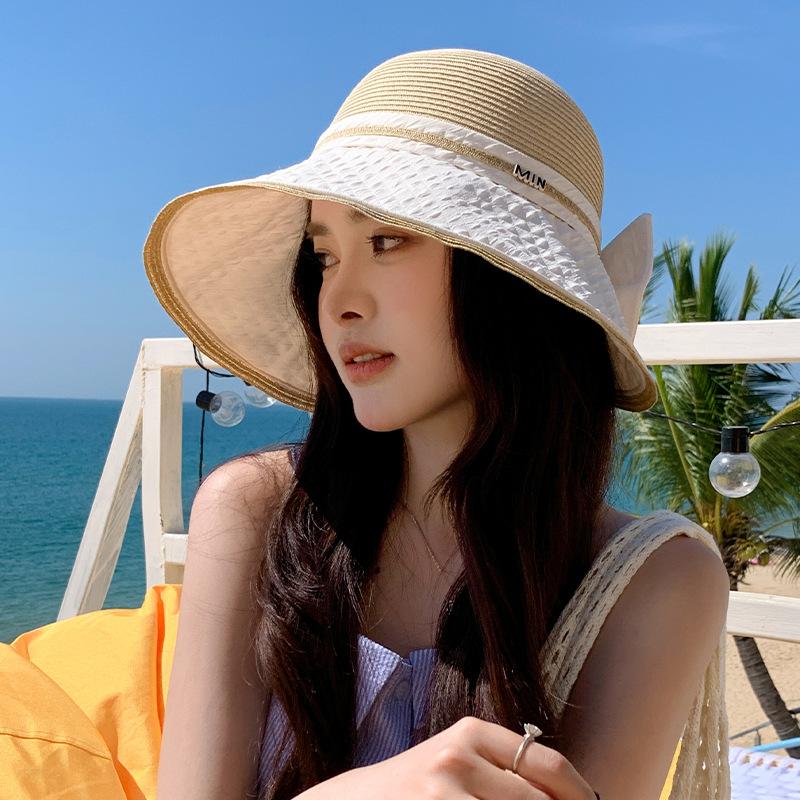 Dammössa sommar UV fiskarhatt solskyddshatt solskyddshatt damhatt solskyddshatt för ridning kan inte blåsa av