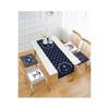 Sailor Concept Digital Printed Chair Cushion Set / 4 Pieces 40×40cm Square Chair Cushions and 1 Piece Runner