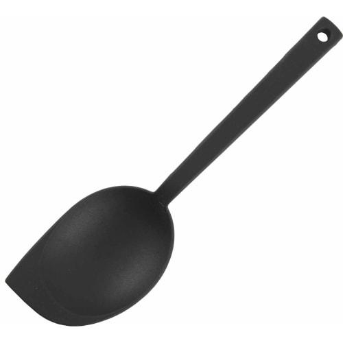 Yakusel Premio Cooking Spoon, Spatula-Shaped Tip, 28cm, Dishwasher Safe, Silicone