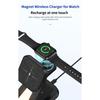 Magnetic Wireless Charging Station ABS Texture Suitable for Phone Watch Earphone Fast 15W Charging Built In Night Light