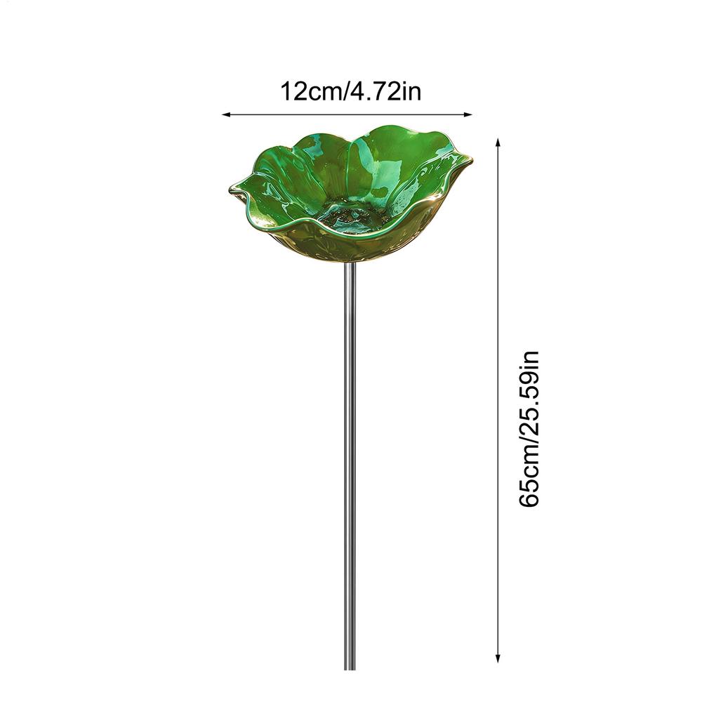 

Bee Bath For Garden Weather-Resistant Outdoor Feeding Cup Colorful Flower Bee Bath For Drinking Birds Hummingbird Outdoor Yard зелёный