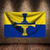Yellow Blue Flag Decoration Banner With Cross Symbol And Four Rings Indoor Party Event Gift Souvenir Wall Hanging