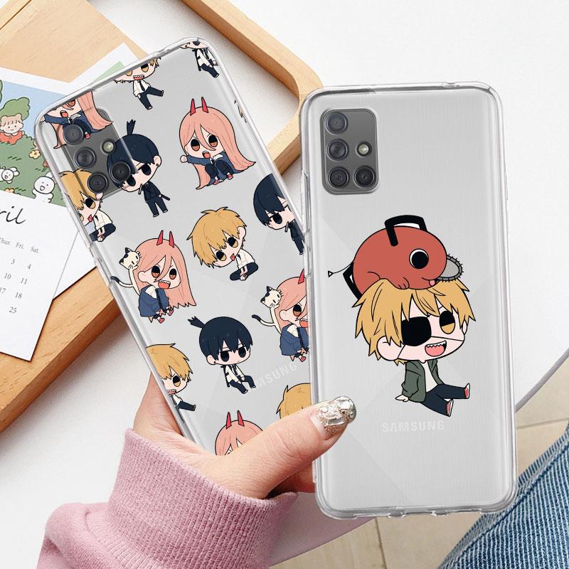 Soft Case For Samsung Galaxy A52 A12 A51 A32 A21s A22 A71 A31 A41 A53 A13 A02s A11 A72 A33 Clear Phone Cover Chainsaw Man Power