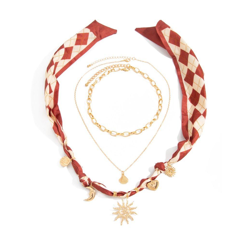 Sea Star Conch Starfish Necklace Seashell Bohemian Style Necklace  Gold Jewelry