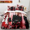Anime Tokyo Revengers Ryuguuji Ken Sano Manjiro Set Biancheria da Letto Stampa Con Federa Copripiumino Singolo Matrimoniale Queen King Size