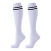 6 Pairs Of Two Bars Solid Color Sports Socks Compression Socks
