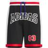 Adidas Alphanumeric Colorblock Drawstring Casual Basketball Shorts Unisex Bottoms Black JD6398