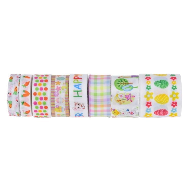 Colorful Easter Ribbon Elegant Fabric Ribbon for Wrapping and DIY Cfafts